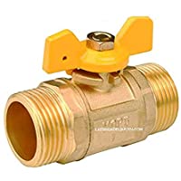 LLAVE de PASO GAS mariposa LATÓN 1-2&quot- - 20mm. Válvula montante bola EM para GAS Canalizado. PN 5. Válvula de palanca…